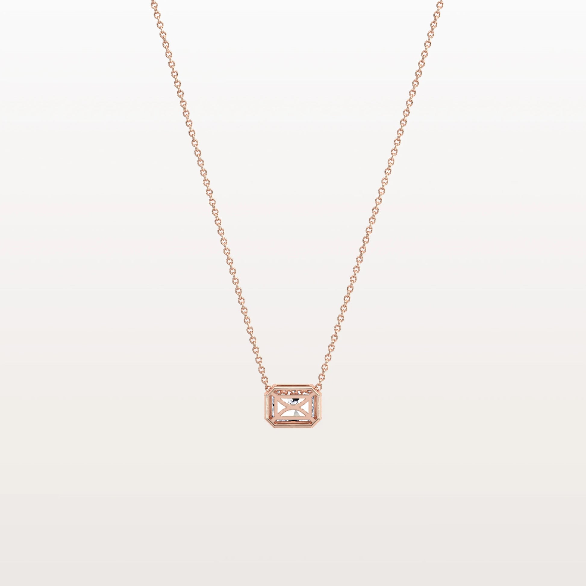 0.5CT Lab Grown Diamond Bezel Set Pendant Neckalce In 14K Solid Gold/Platinum