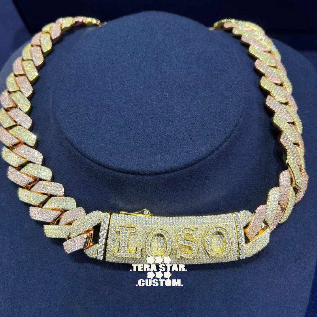 mens diamond cuban link chain