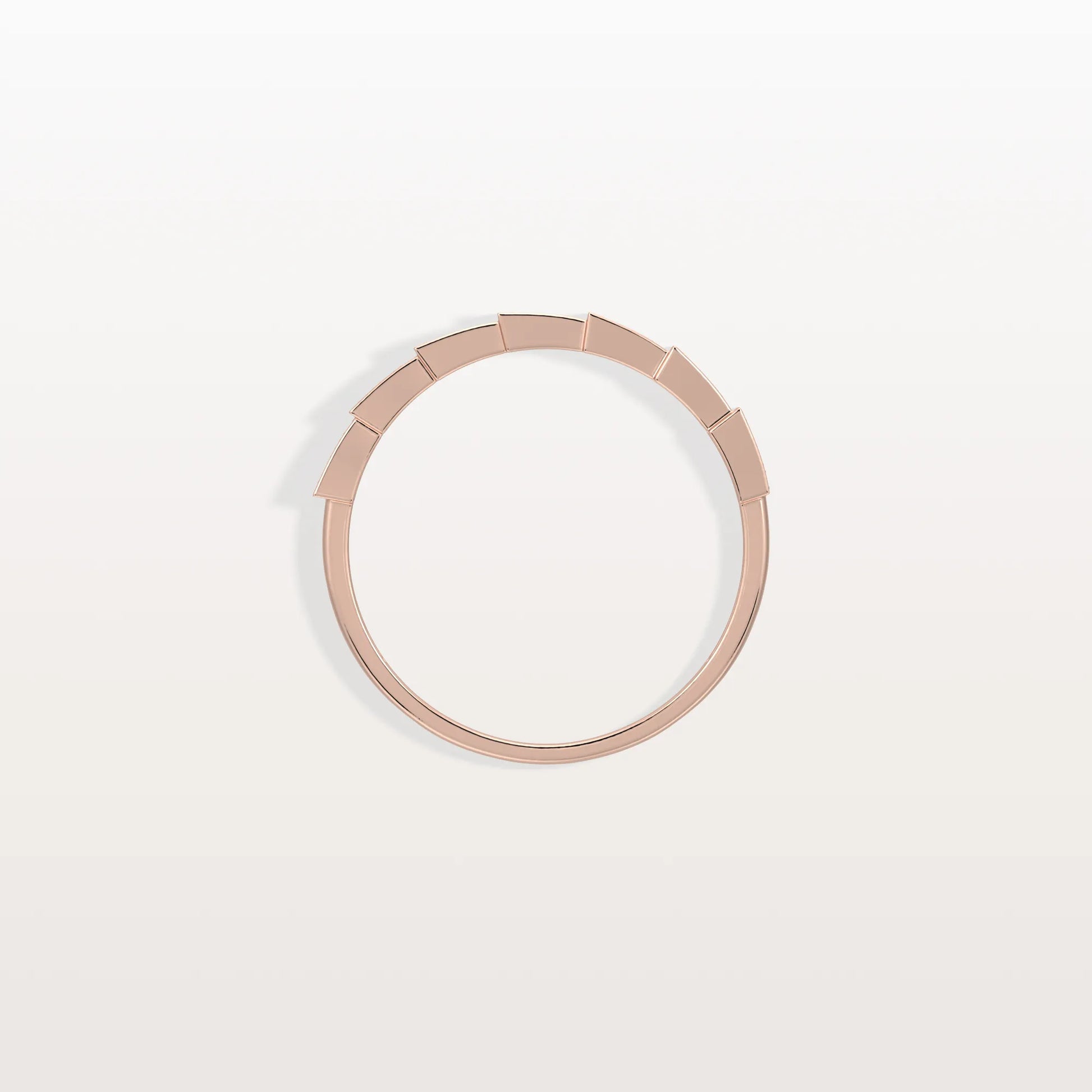 14K Gold/Platinum Stackable Pave Ring with Lab Diamonds-Viper Inspired