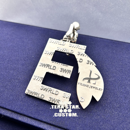 Iced Out Enamel Custom Carton Character Pendant